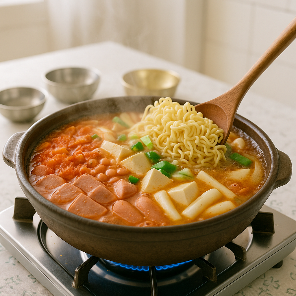 부대찌개 조리 사진