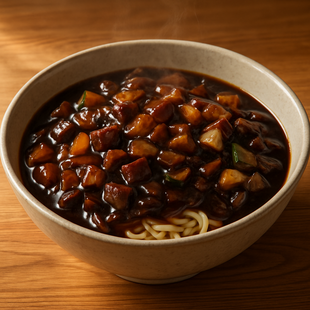 짜장면 완성 사진