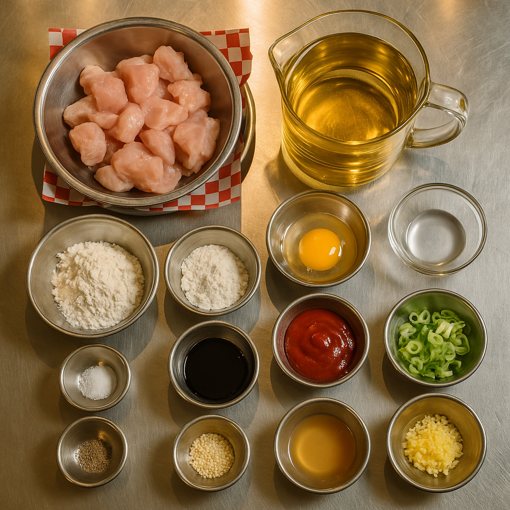 양념치킨 재료 사진